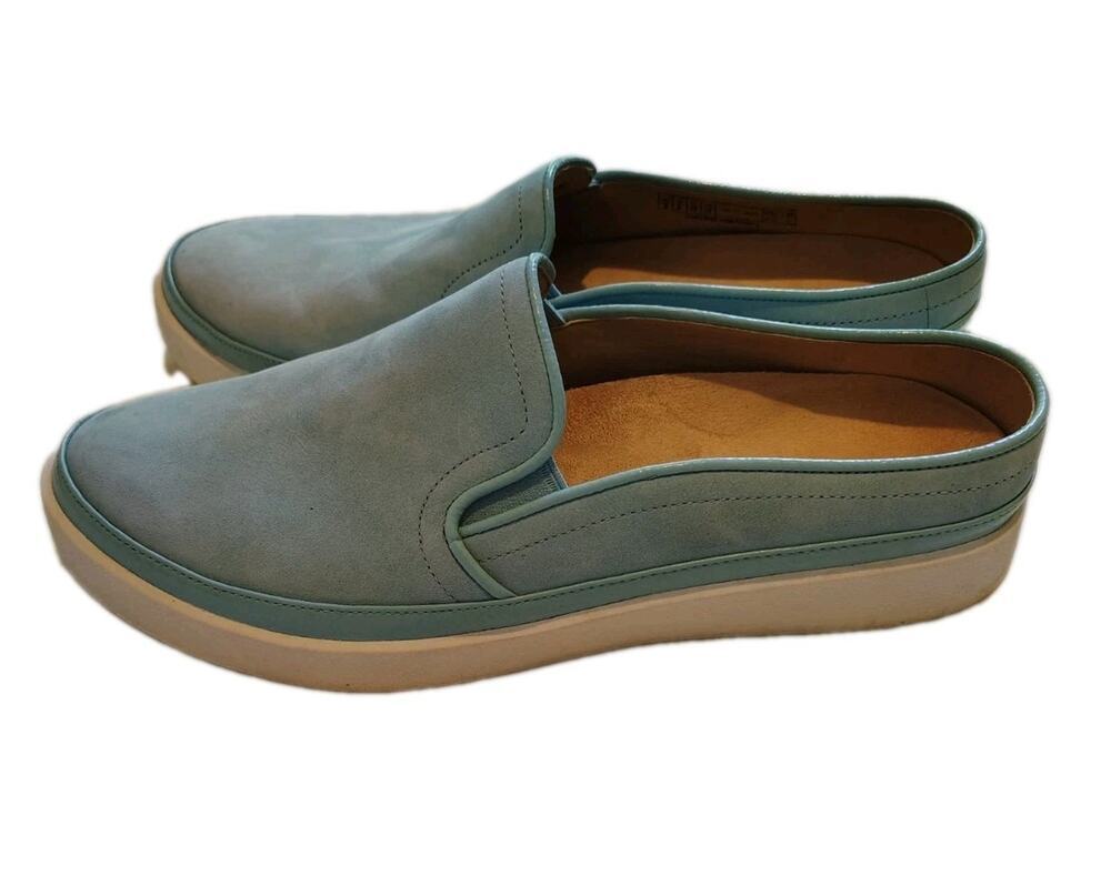 Vionic Effortless Slip-On Backless Mule Sneakers Mint Blue Nubuck Women's Size 8